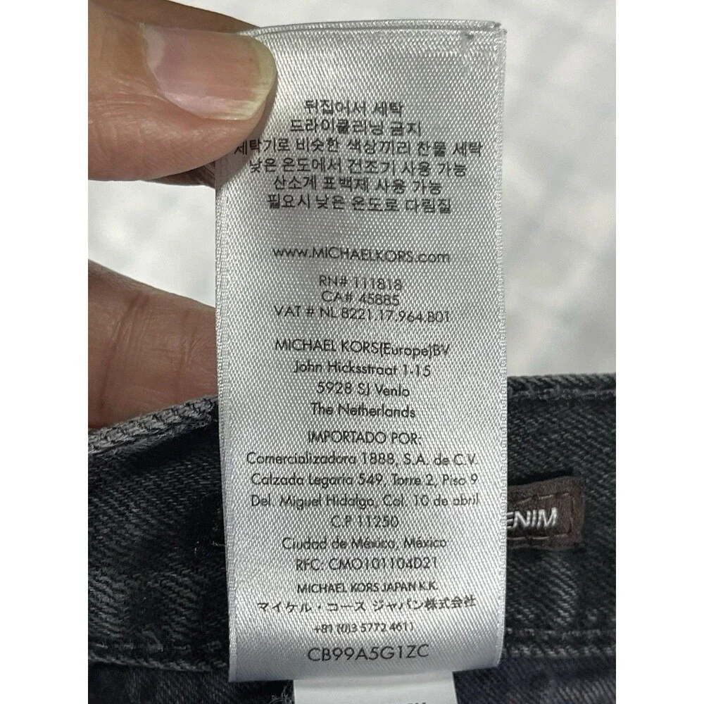 Michael Kors Parker Slim Fit Jeans Men's 38x32 Gray American Milled Denim